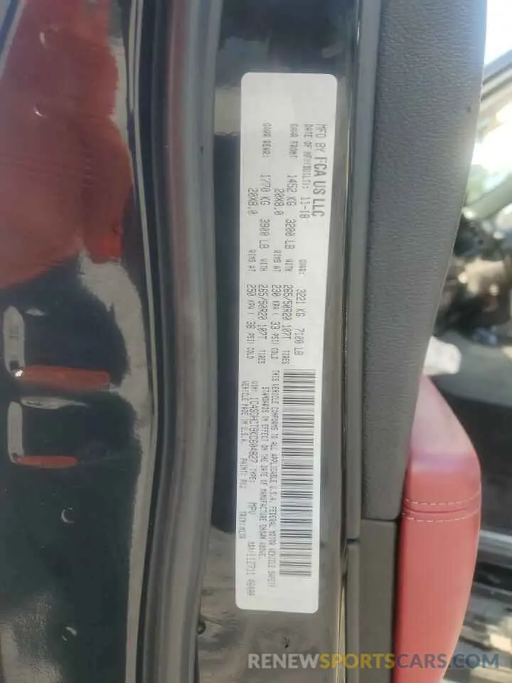 14 Photograph of a damaged car 1C4SDHCT9KC604827 DODGE DURANGO 2019