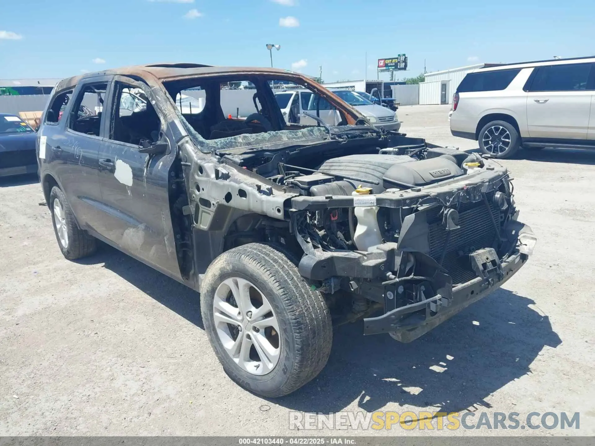 1 Photograph of a damaged car 1C4SDJCT6KC622855 DODGE DURANGO 2019