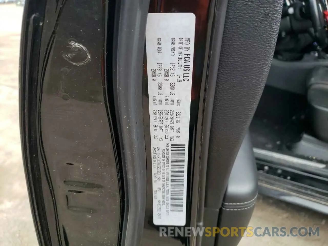 13 Photograph of a damaged car 1C4SDJCTXKC652313 DODGE DURANGO 2019