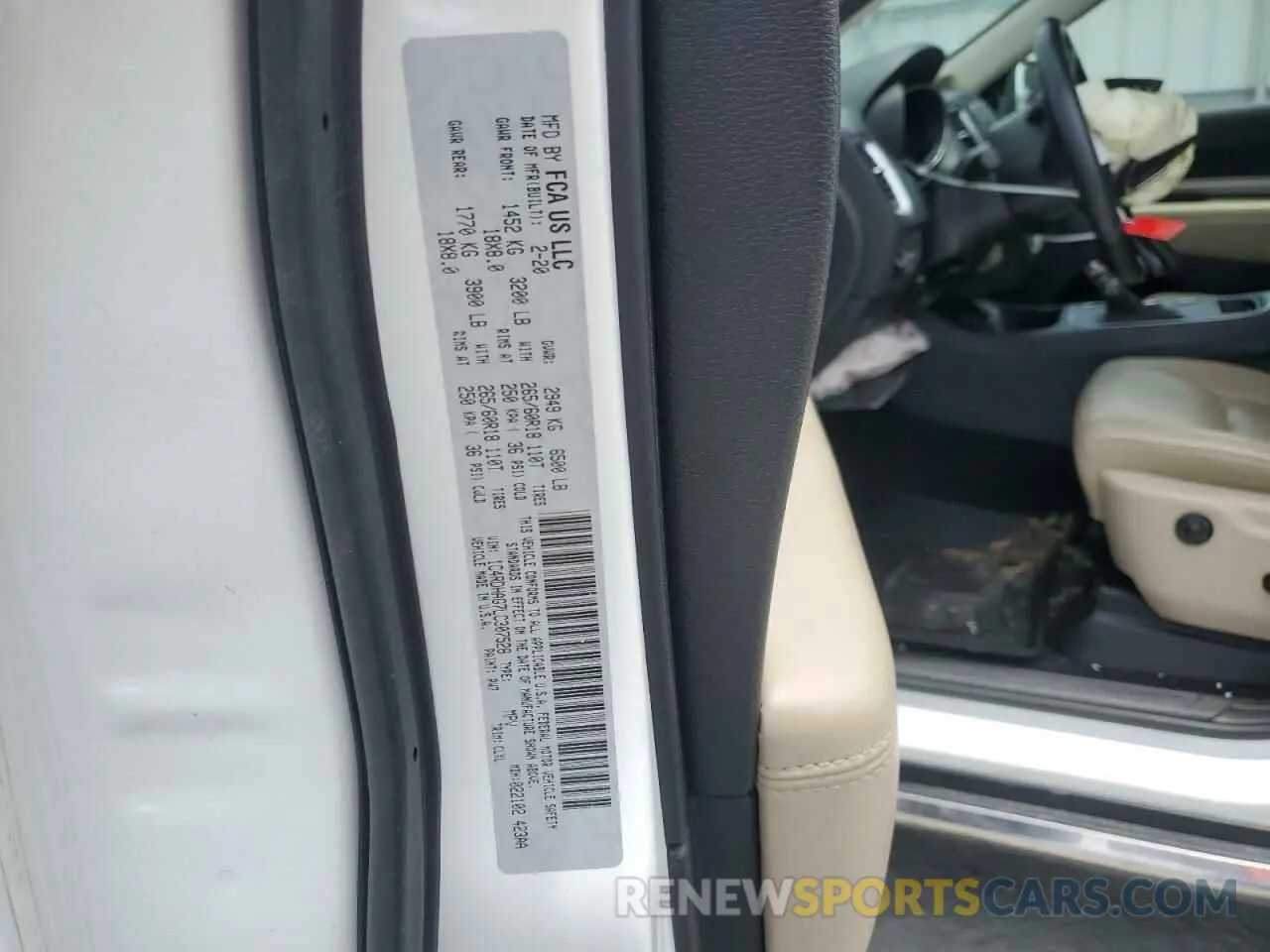 13 Photograph of a damaged car 1C4RDHAG7LC307528 DODGE DURANGO 2020