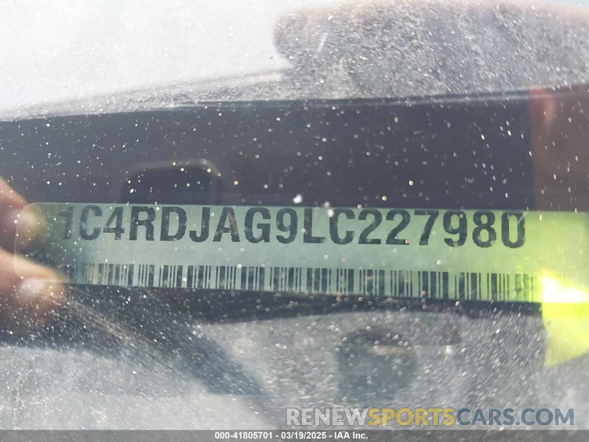 9 Photograph of a damaged car 1C4RDJAG9LC227980 DODGE DURANGO 2020