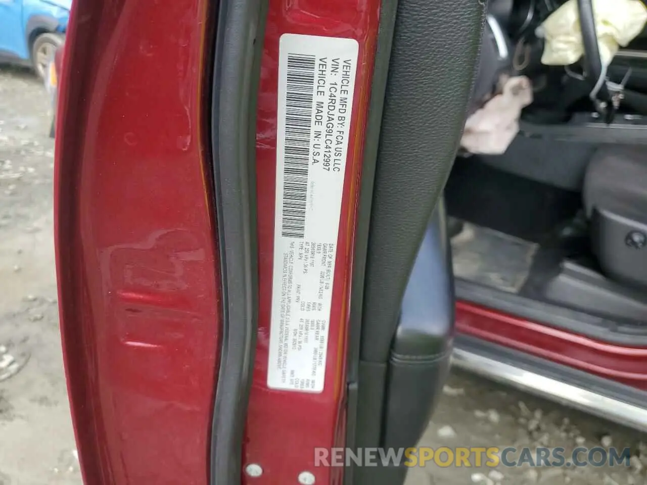 14 Photograph of a damaged car 1C4RDJAG9LC412997 DODGE DURANGO 2020