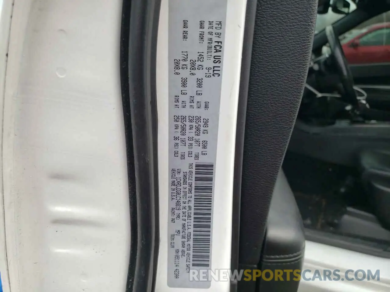 13 Photograph of a damaged car 1C4RDJDG0LC146619 DODGE DURANGO 2020