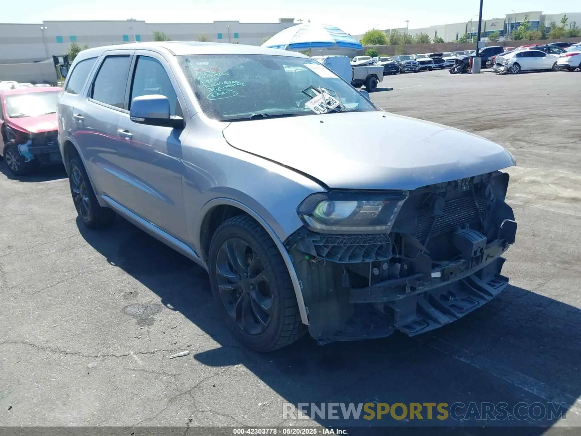 1 Photograph of a damaged car 1C4RDJDG4LC258601 DODGE DURANGO 2020