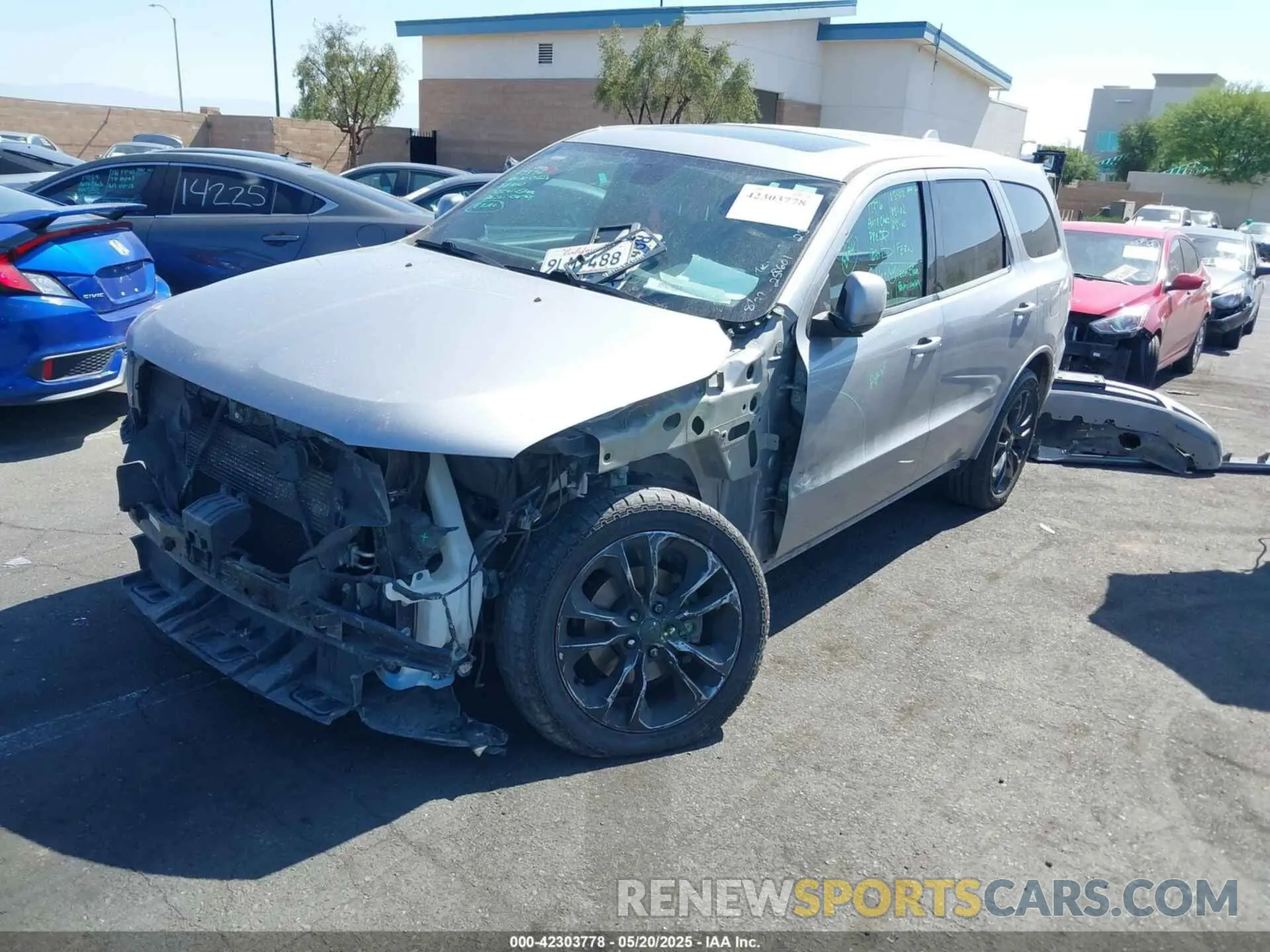 2 Photograph of a damaged car 1C4RDJDG4LC258601 DODGE DURANGO 2020