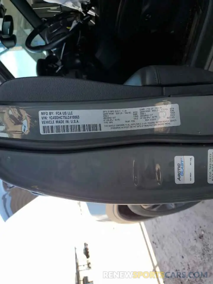 13 Photograph of a damaged car 1C4SDHCT5LC410863 DODGE DURANGO 2020