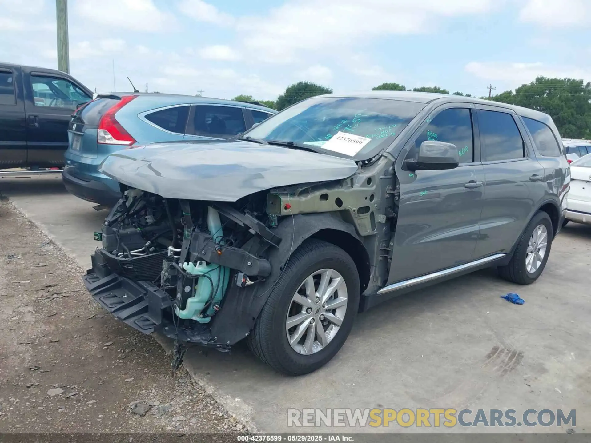 2 Photograph of a damaged car 1C4RDHAG9MC760583 DODGE DURANGO 2021