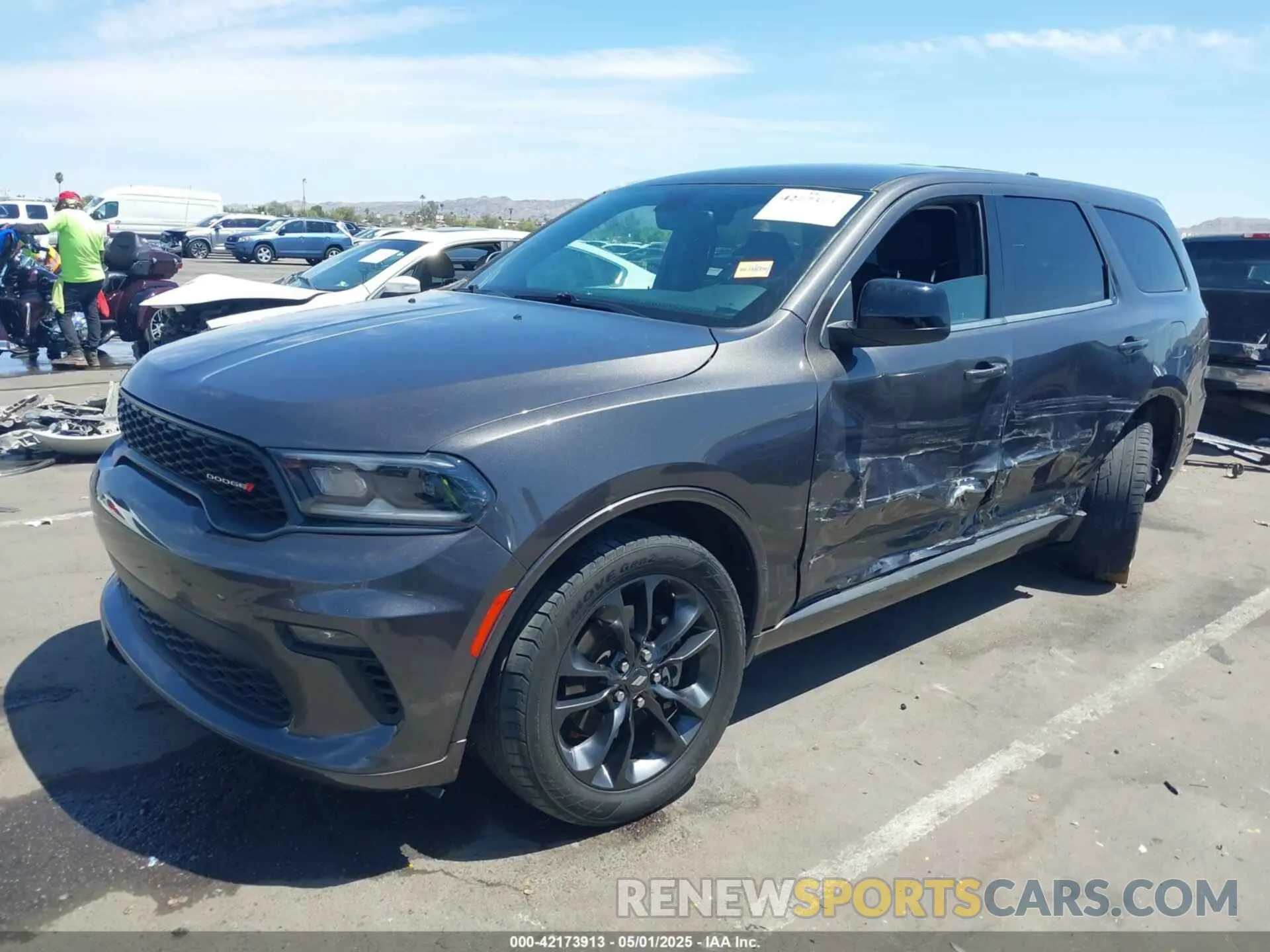 2 Photograph of a damaged car 1C4RDHDG8MC573444 DODGE DURANGO 2021