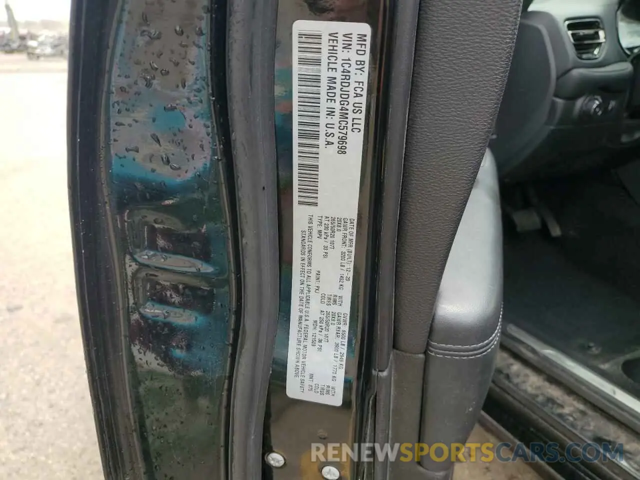 14 Photograph of a damaged car 1C4RDJDG4MC579698 DODGE DURANGO 2021