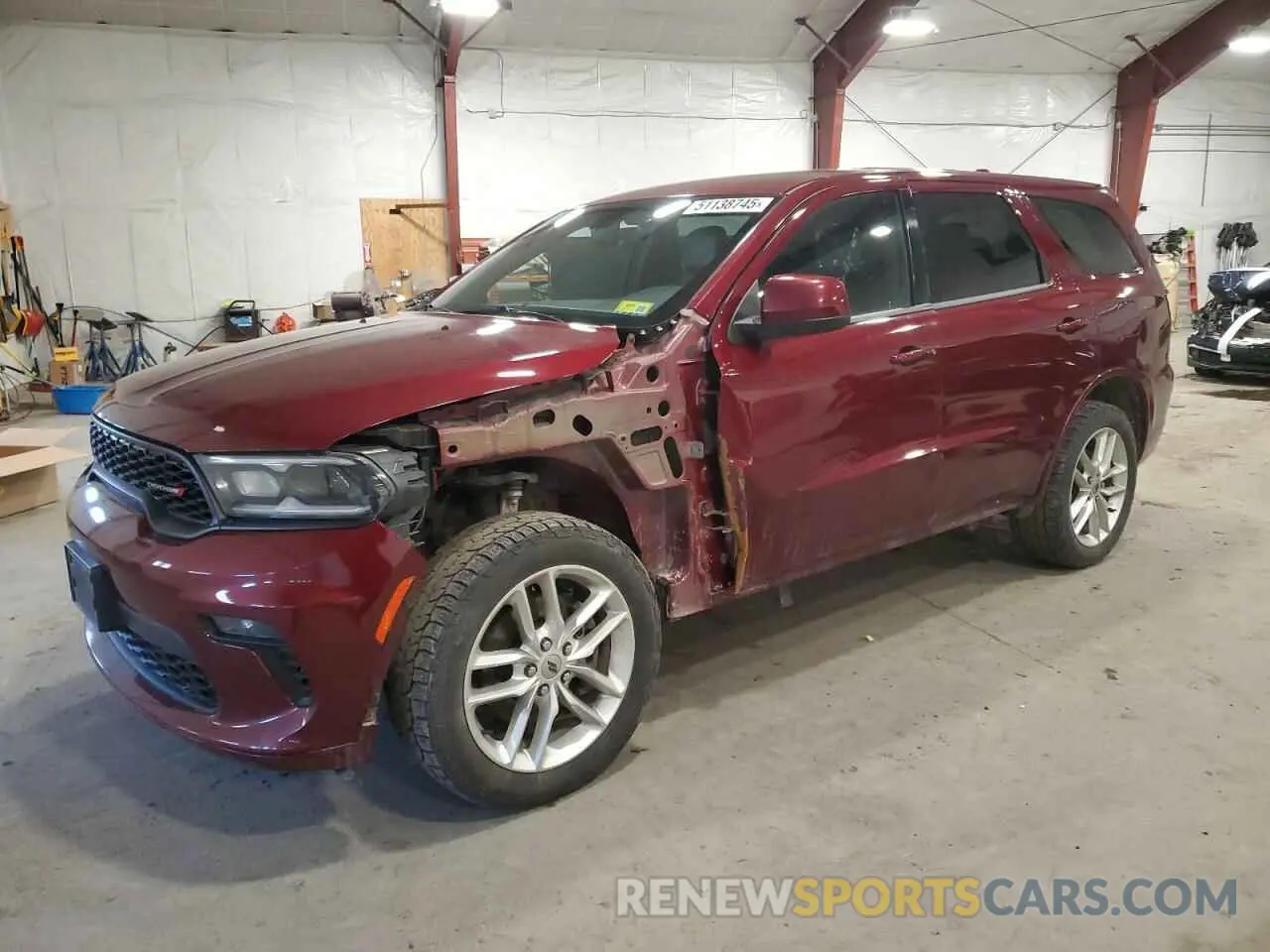 1 Photograph of a damaged car 1C4RDJDG8MC695745 DODGE DURANGO 2021