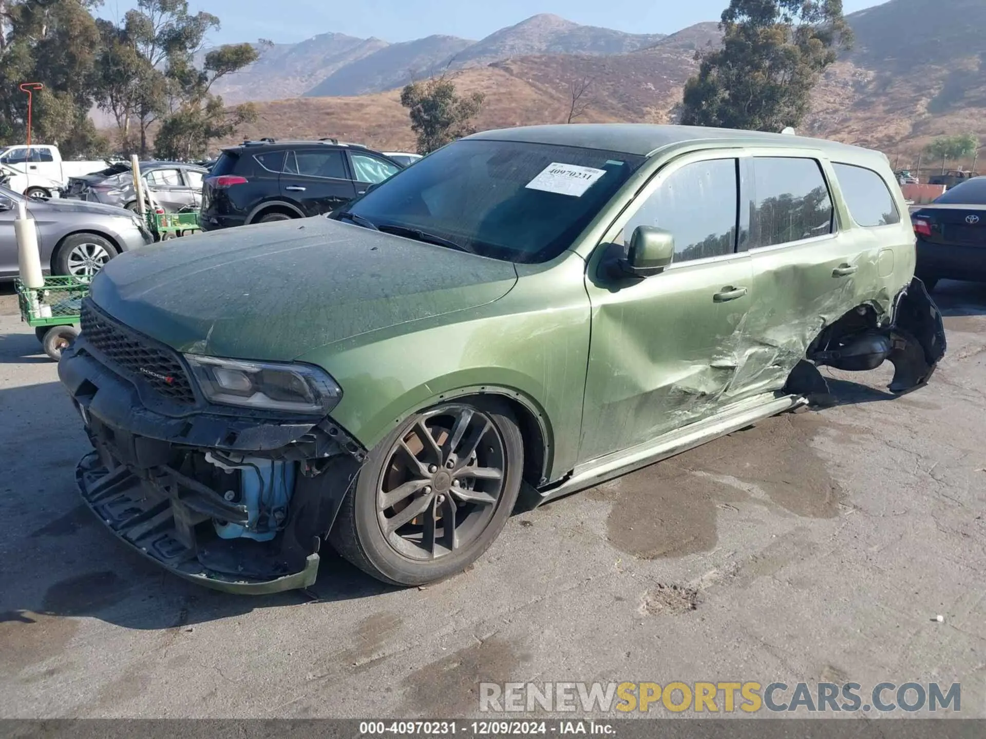 2 Photograph of a damaged car 1C4RDJDGXMC766122 DODGE DURANGO 2021