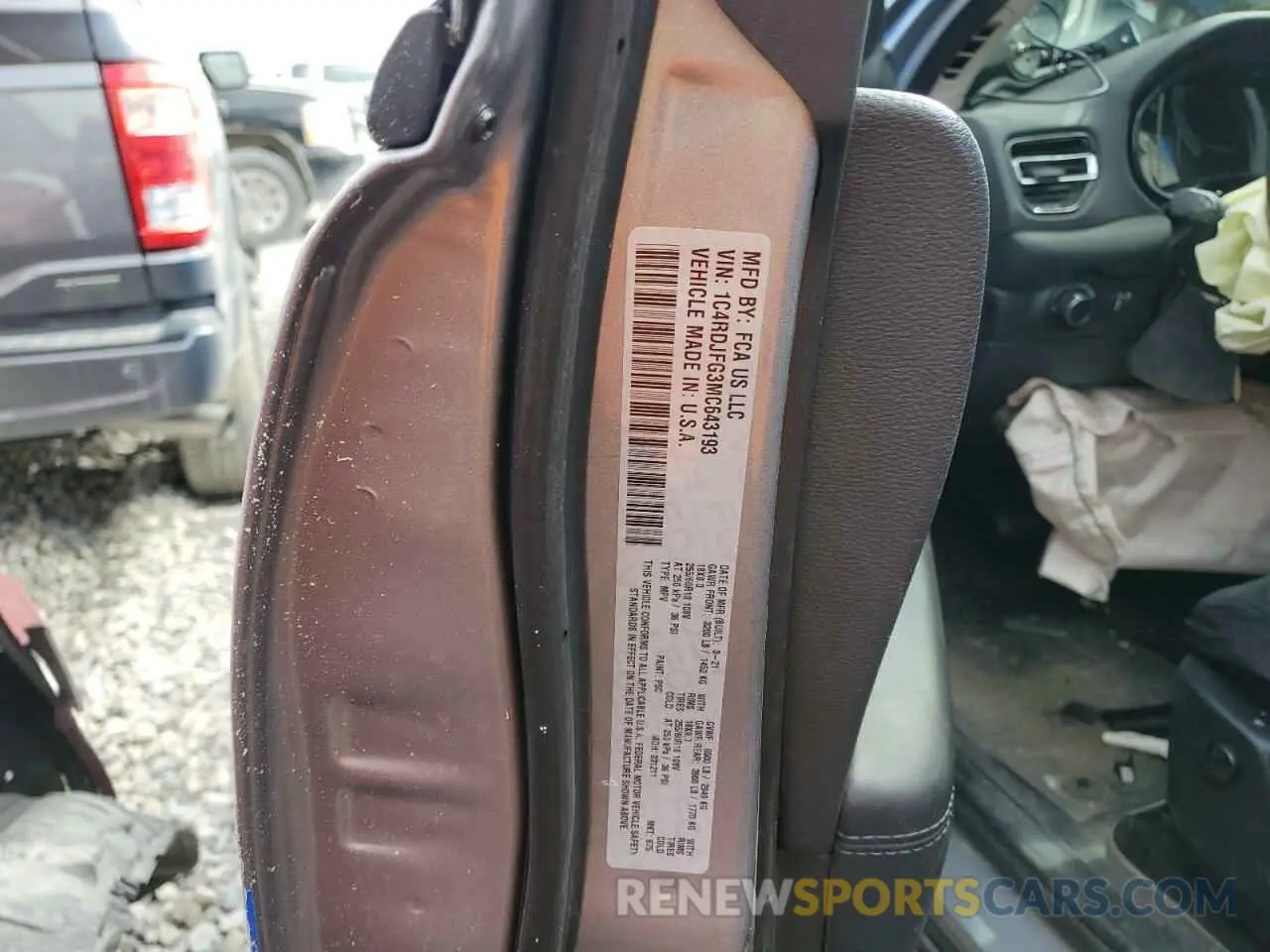 13 Photograph of a damaged car 1C4RDJFG3MC643193 DODGE DURANGO 2021