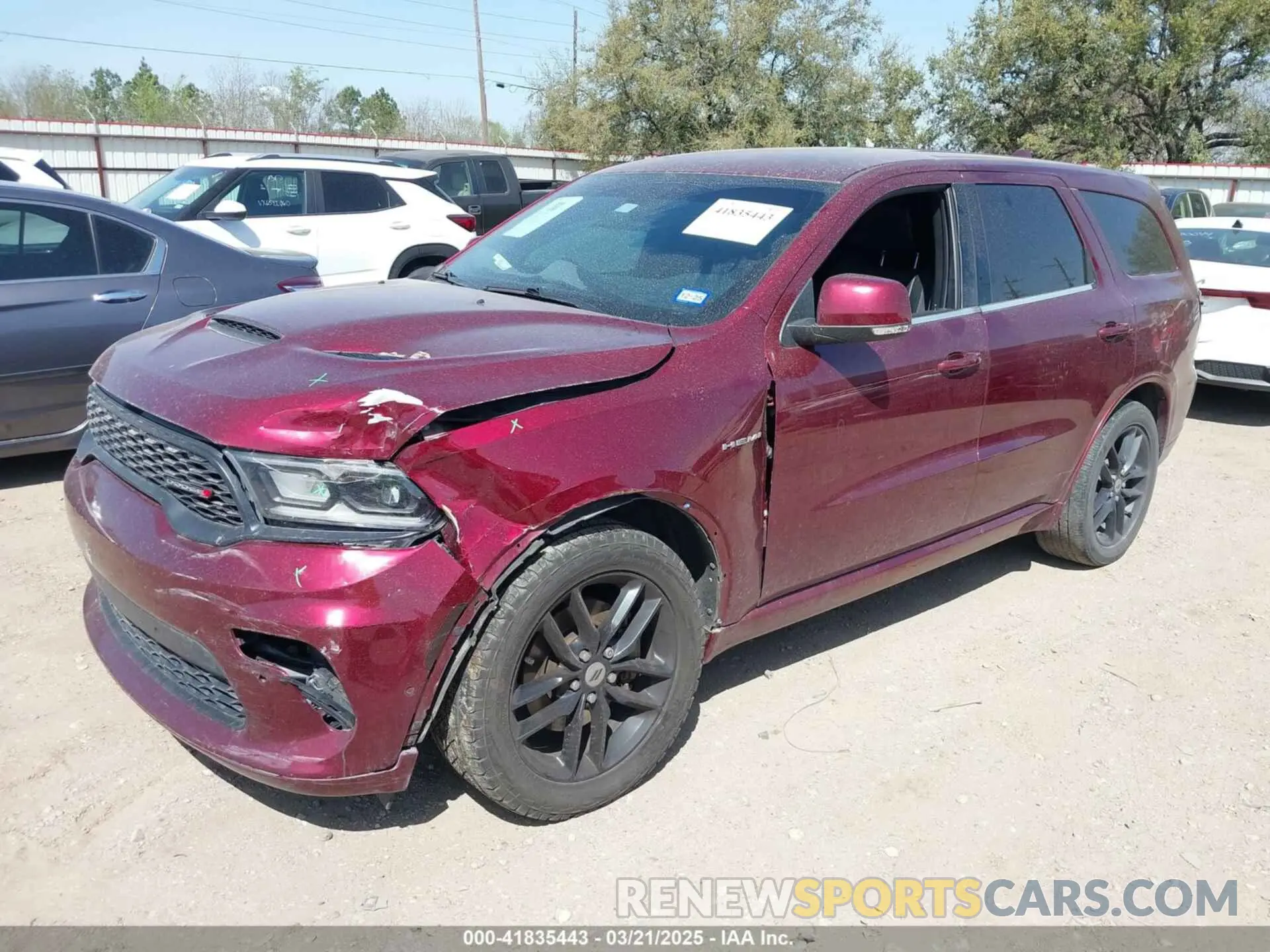 2 Photograph of a damaged car 1C4SDHCT4MC693743 DODGE DURANGO 2021