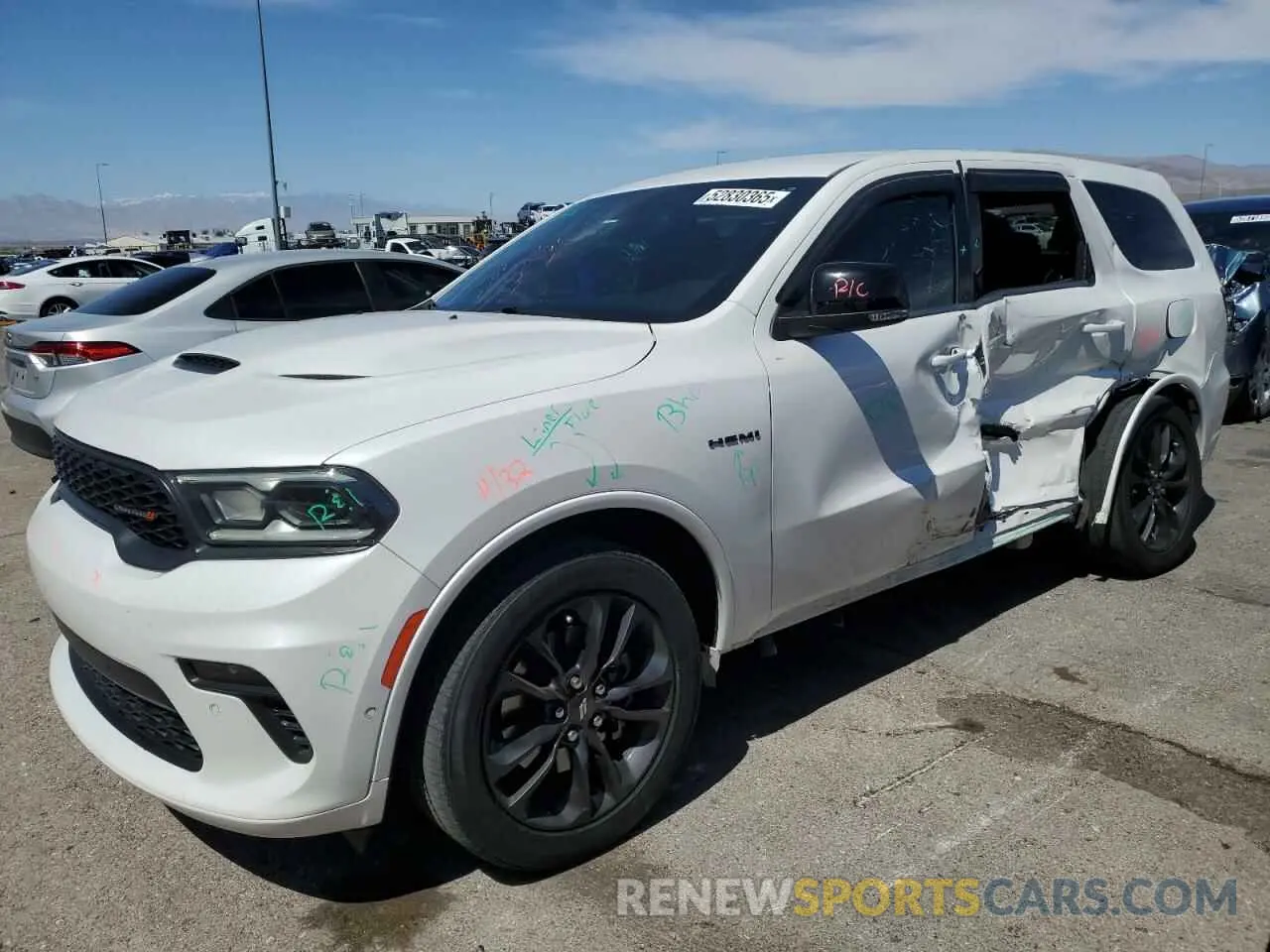 1 Photograph of a damaged car 1C4SDJCT4MC558933 DODGE DURANGO 2021