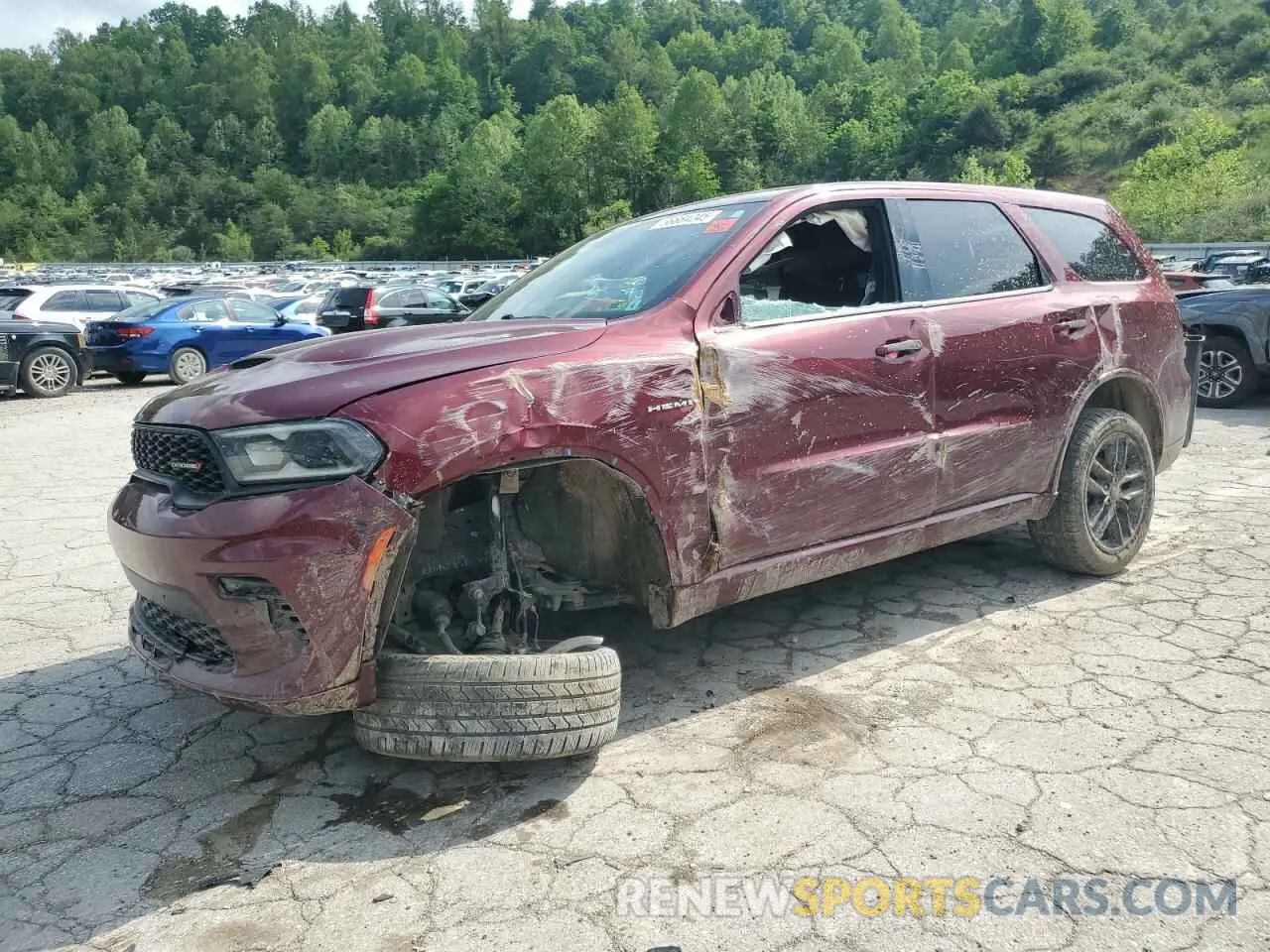 1 Photograph of a damaged car 1C4SDJCT8MC574178 DODGE DURANGO 2021