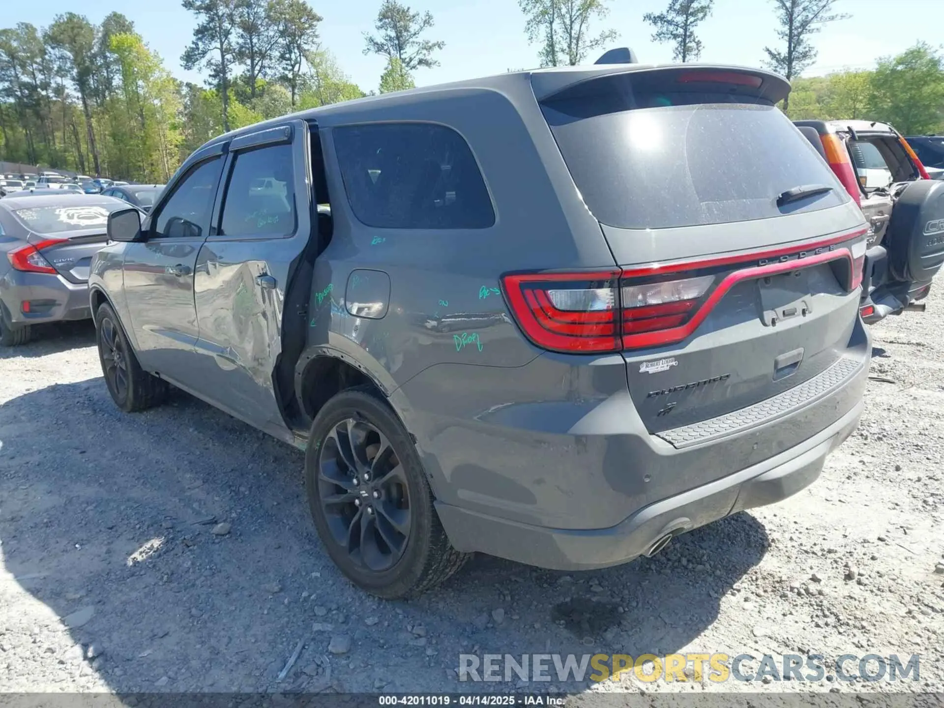 3 Photograph of a damaged car 1C4RDJAG6NC129900 DODGE DURANGO 2022
