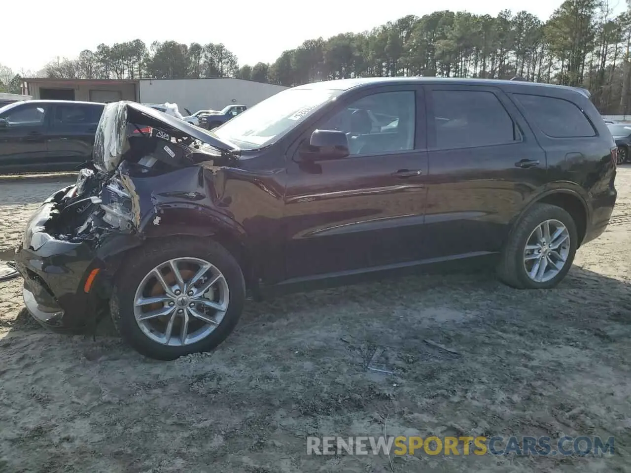 1 Photograph of a damaged car 1C4RDJDG0NC219345 DODGE DURANGO 2022