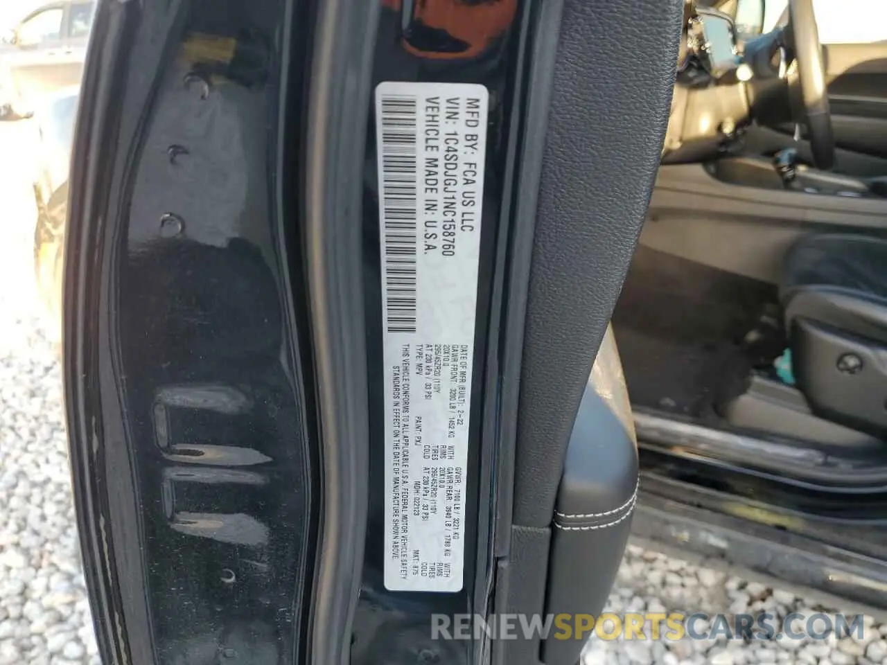 13 Photograph of a damaged car 1C4SDJGJ1NC158760 DODGE DURANGO 2022