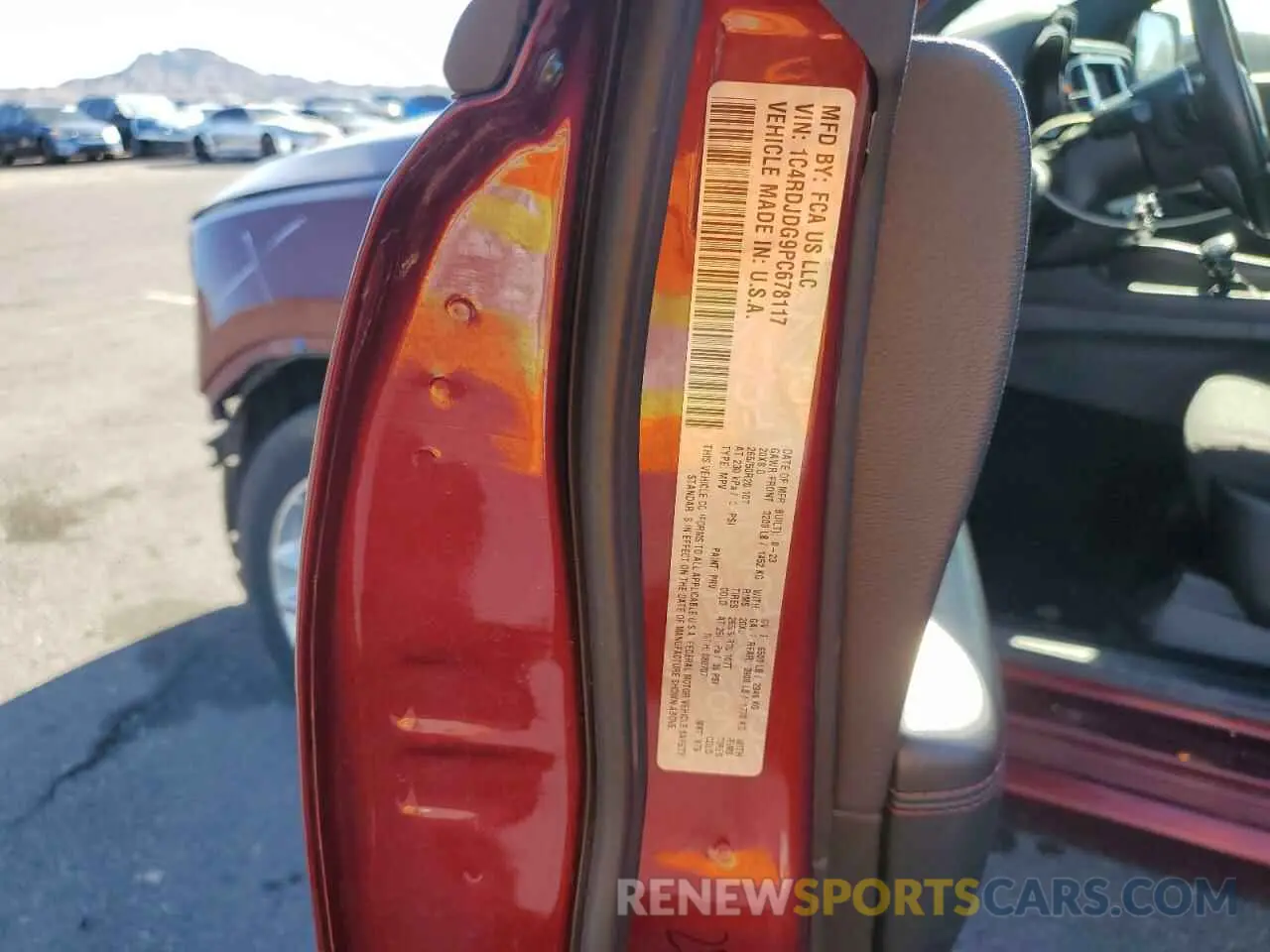 13 Photograph of a damaged car 1C4RDJDG9PC678117 DODGE DURANGO 2023