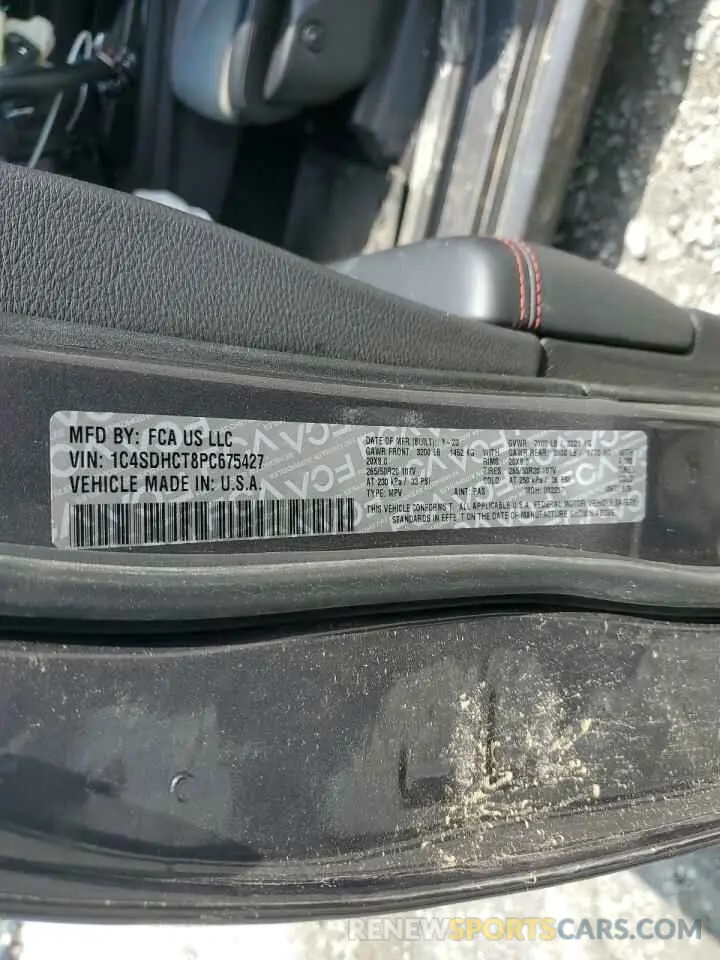 15 Photograph of a damaged car 1C4SDHCT8PC675427 DODGE DURANGO 2023