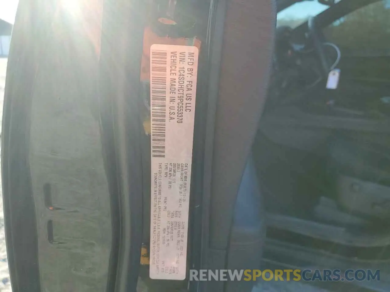 13 Photograph of a damaged car 1C4SDHCT9PC553370 DODGE DURANGO 2023