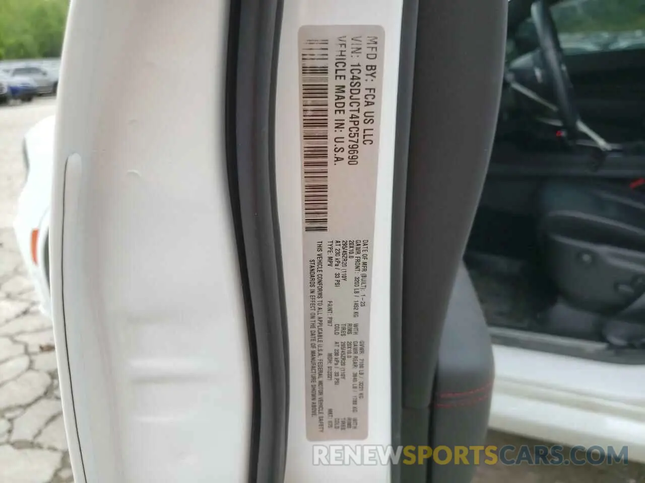 13 Photograph of a damaged car 1C4SDJCT4PC579690 DODGE DURANGO 2023