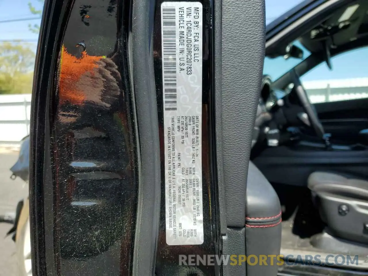 14 Photograph of a damaged car 1C4RDJDG0RC207833 DODGE DURANGO 2024