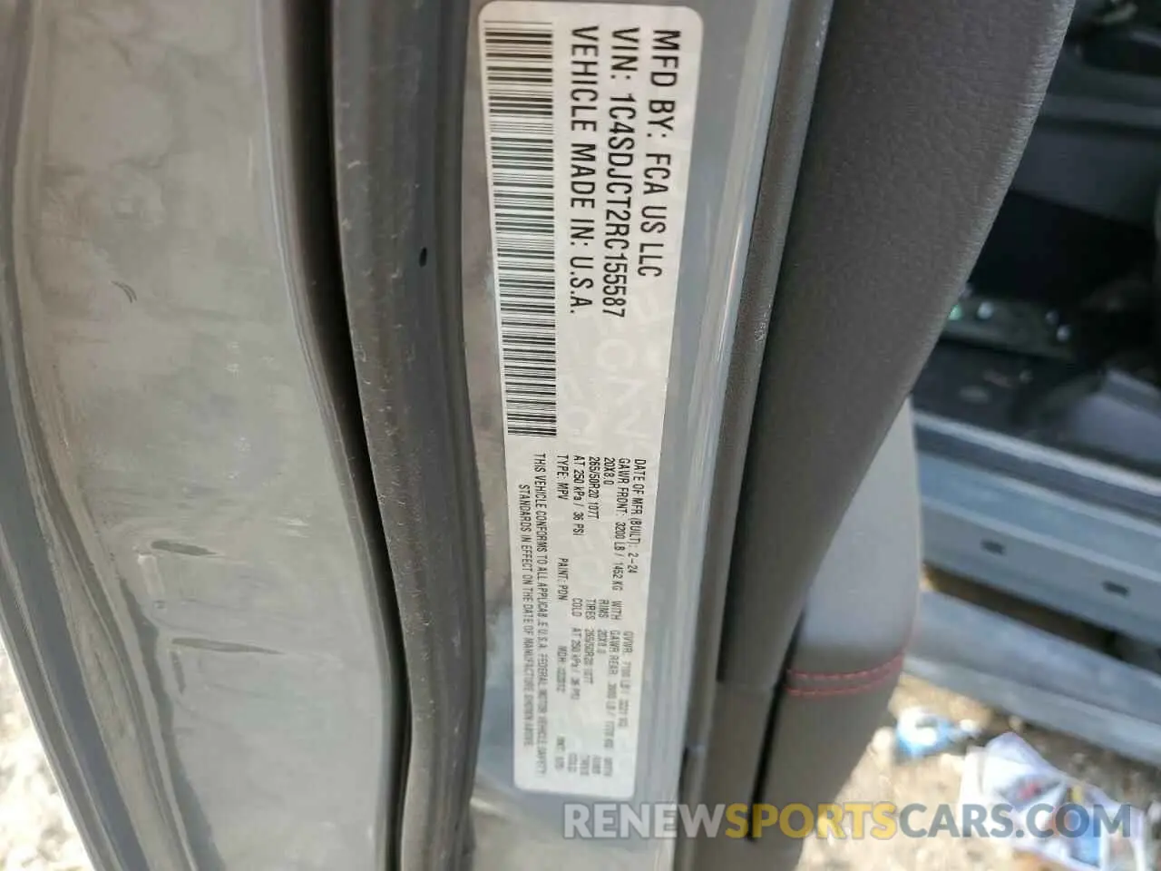 12 Photograph of a damaged car 1C4SDJCT2RC155587 DODGE DURANGO 2024