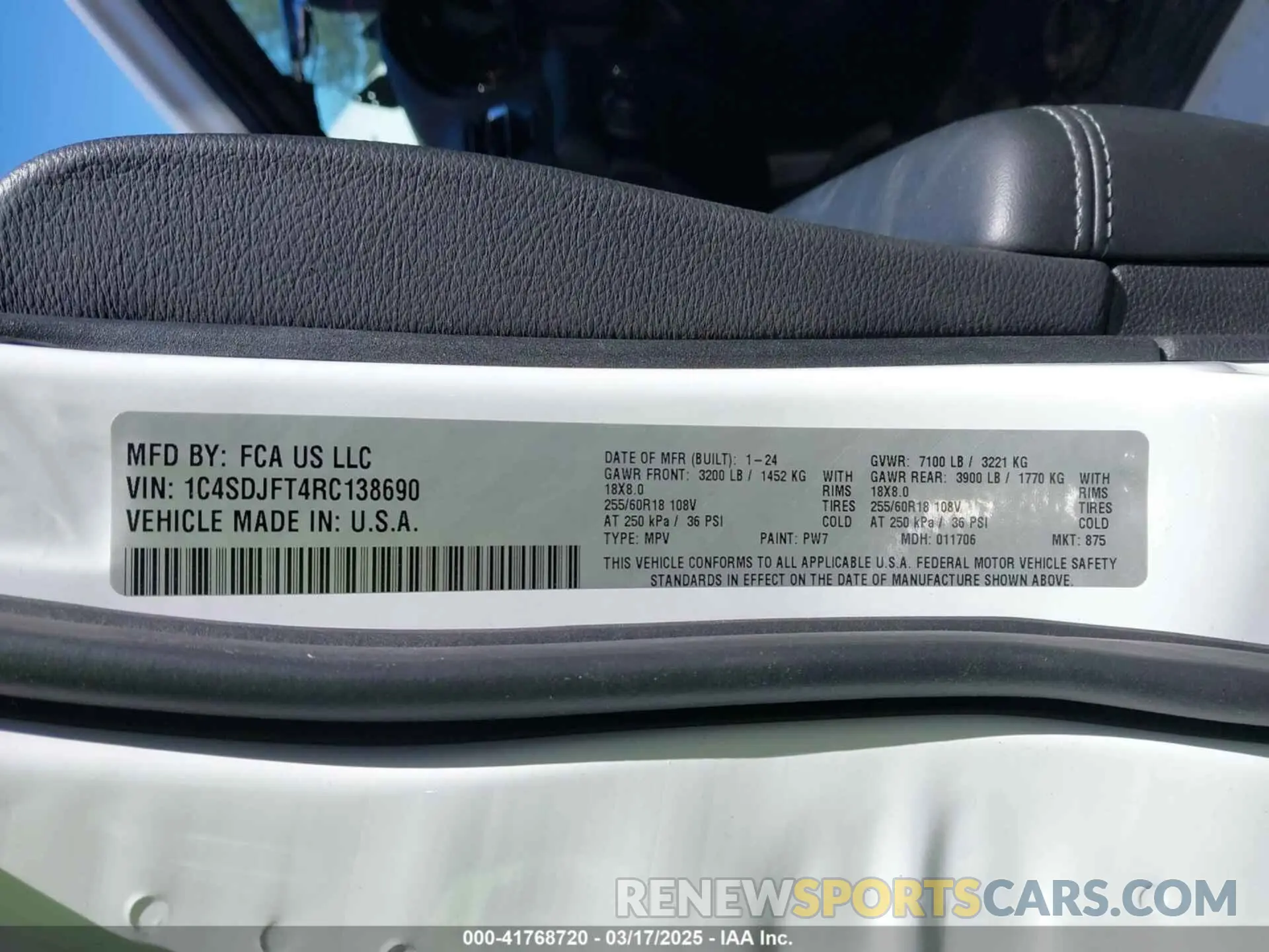 9 Photograph of a damaged car 1C4SDJFT4RC138690 DODGE DURANGO 2024
