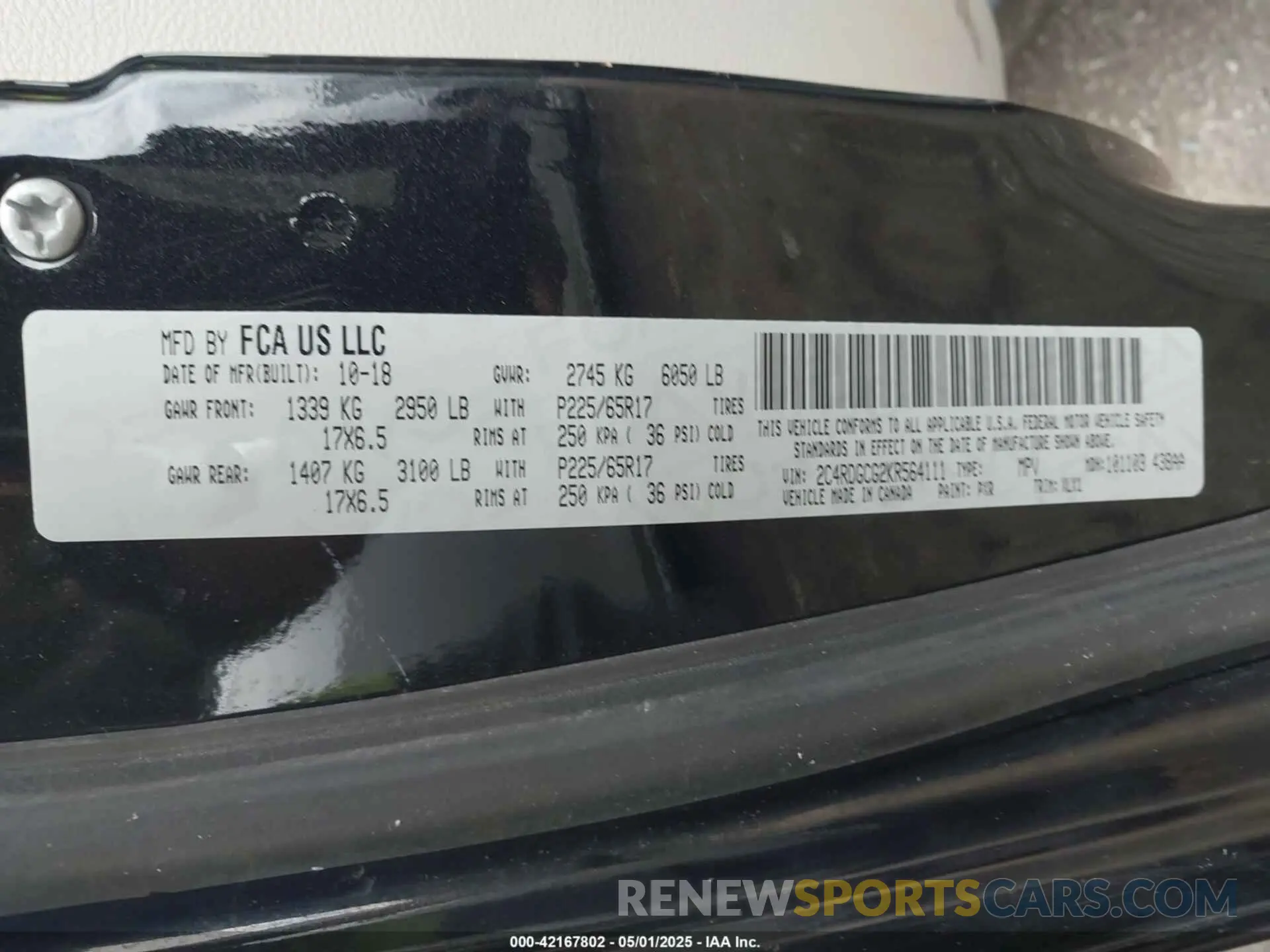 9 Photograph of a damaged car 2C4RDGCG2KR564111 DODGE GRAND CARAVAN 2019