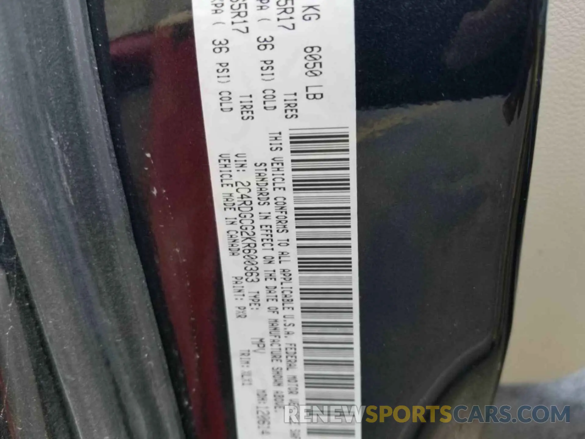25 Photograph of a damaged car 2C4RDGCG2KR600363 DODGE GRAND CARAVAN 2019