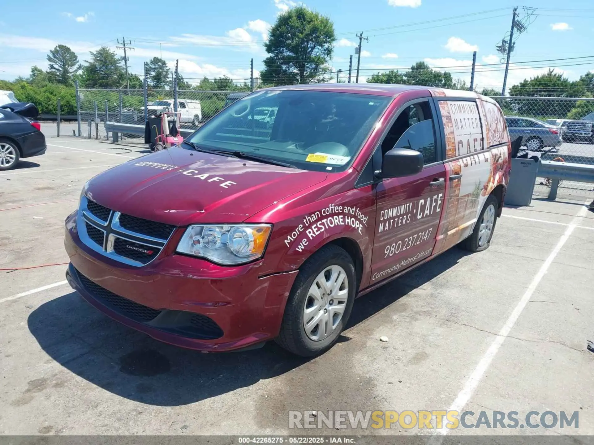 2 Photograph of a damaged car 2C4RDGBG0LR155527 DODGE GRAND CARAVAN 2020
