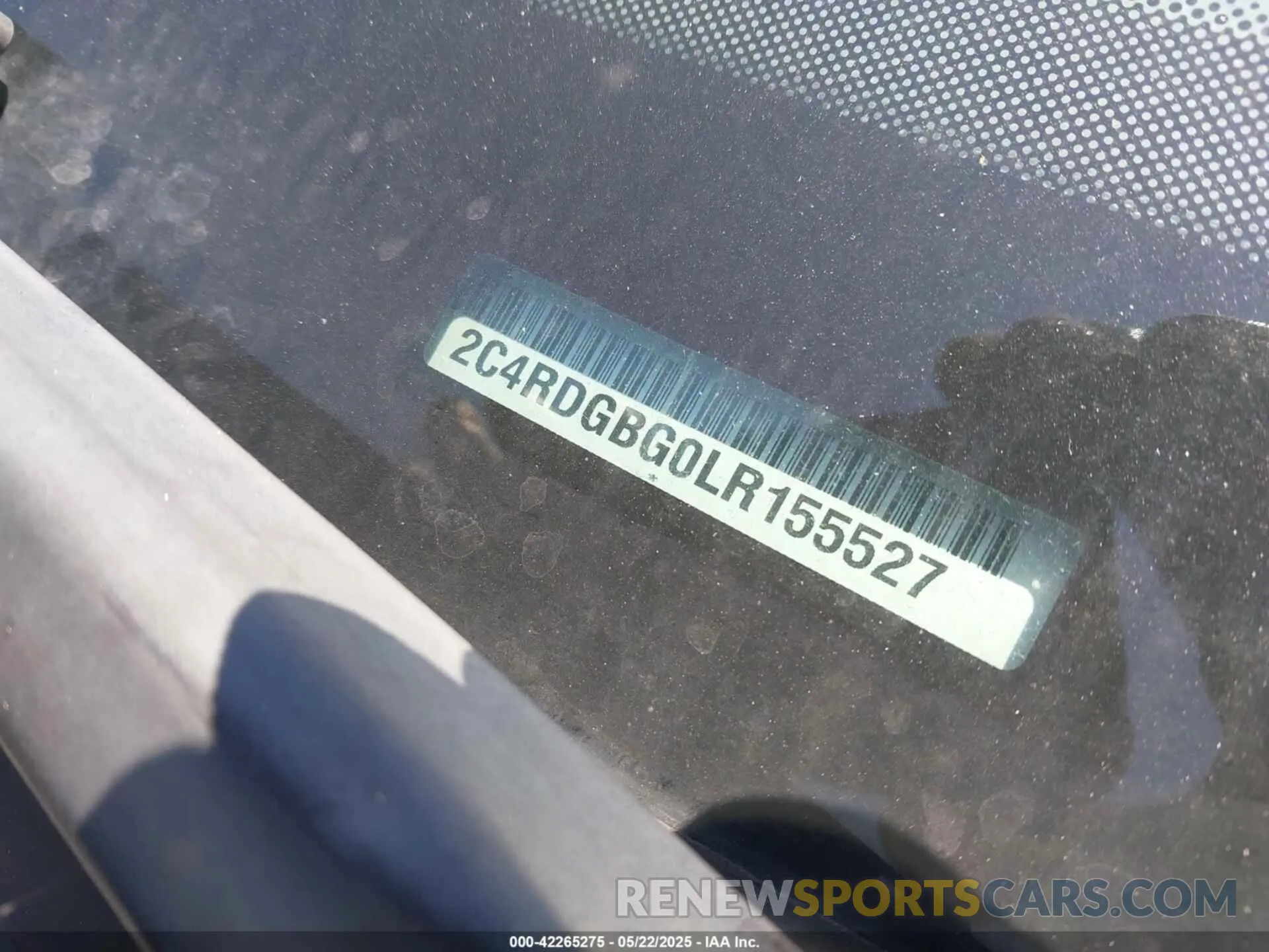9 Photograph of a damaged car 2C4RDGBG0LR155527 DODGE GRAND CARAVAN 2020