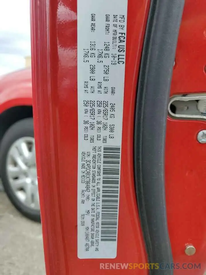 15 Photograph of a damaged car 3C4PDCAB1KT864842 DODGE JOURNEY 2019