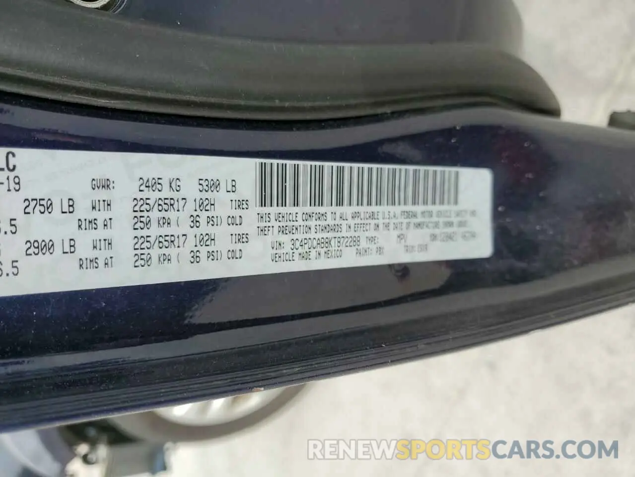 15 Photograph of a damaged car 3C4PDCAB8KT872288 DODGE JOURNEY 2019