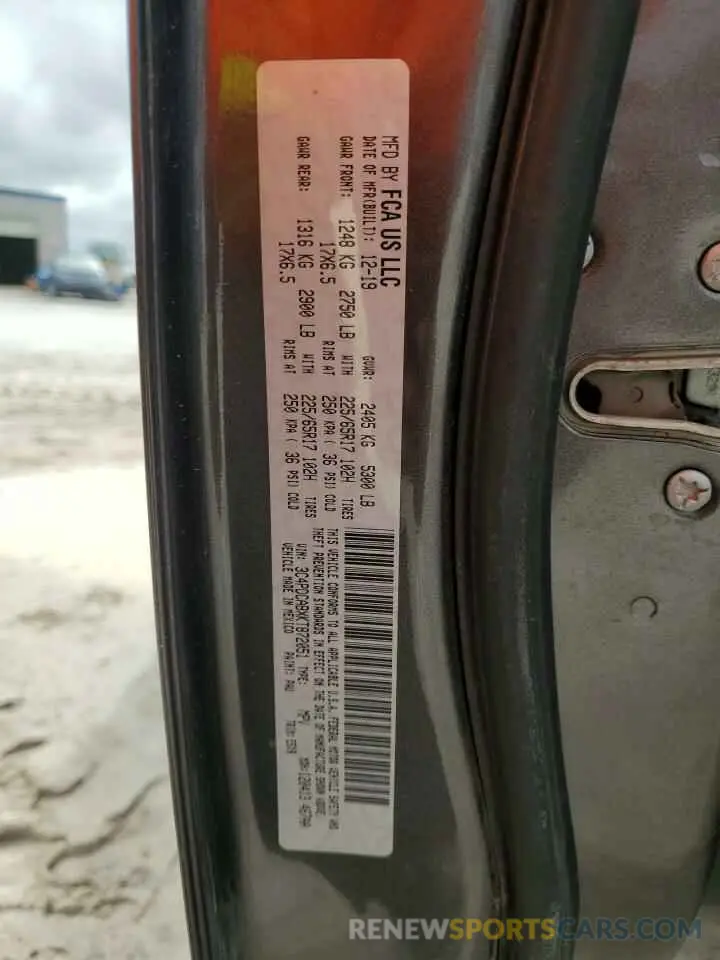 13 Photograph of a damaged car 3C4PDCABXKT872051 DODGE JOURNEY 2019