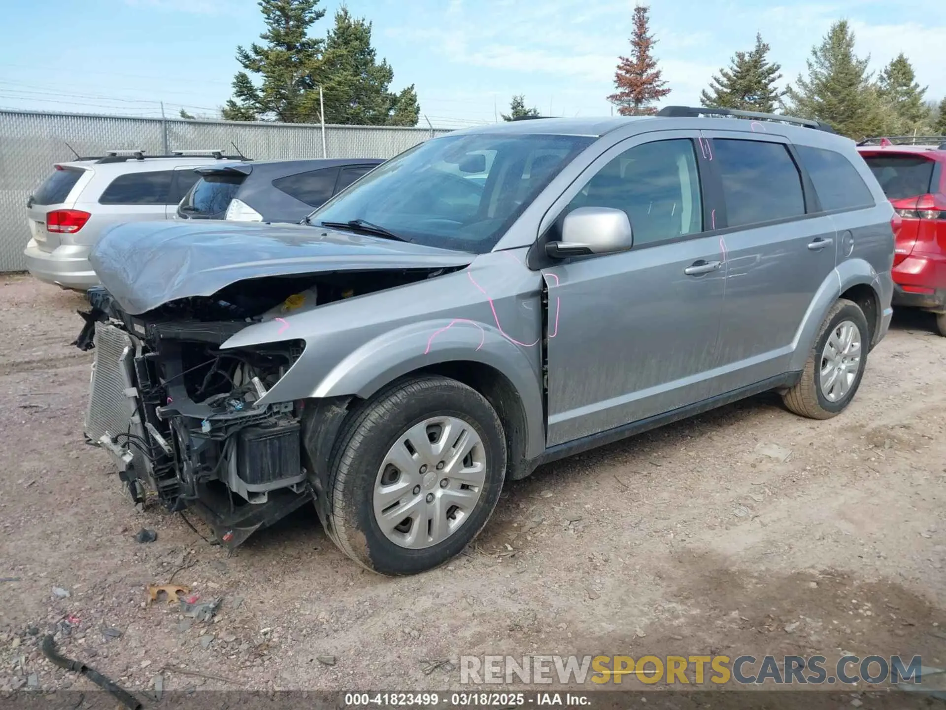 2 Photograph of a damaged car 3C4PDCBB0KT719211 DODGE JOURNEY 2019