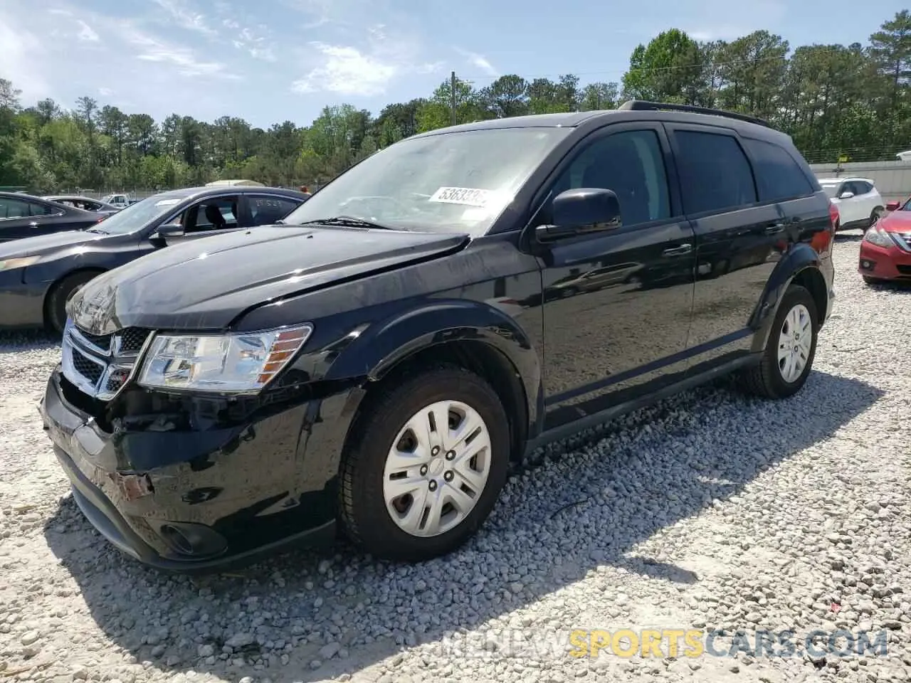 1 Photograph of a damaged car 3C4PDCBB0KT810592 DODGE JOURNEY 2019