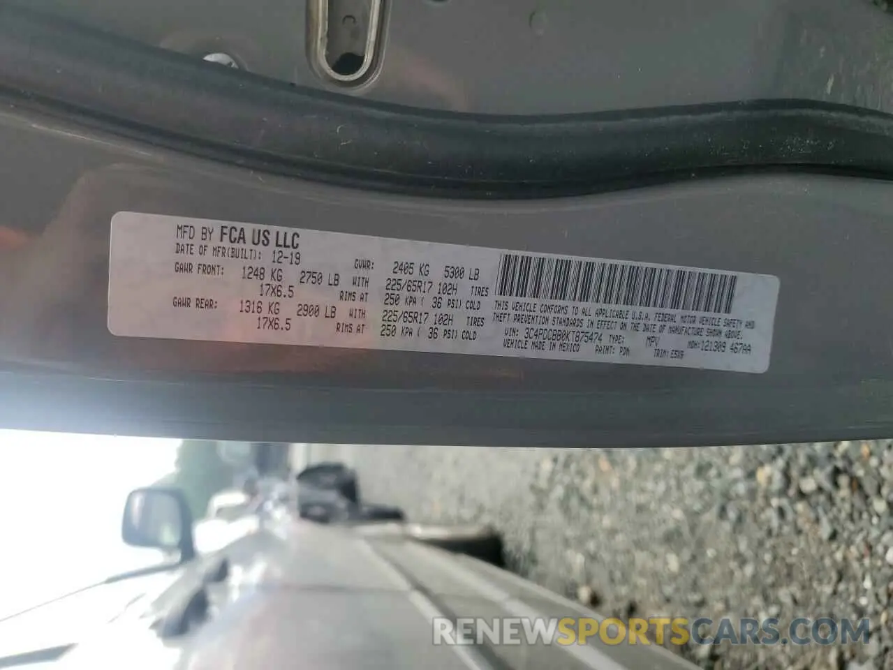14 Photograph of a damaged car 3C4PDCBB0KT875474 DODGE JOURNEY 2019