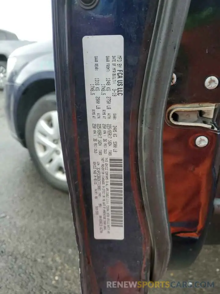 12 Photograph of a damaged car 3C4PDCBB2KT719081 DODGE JOURNEY 2019