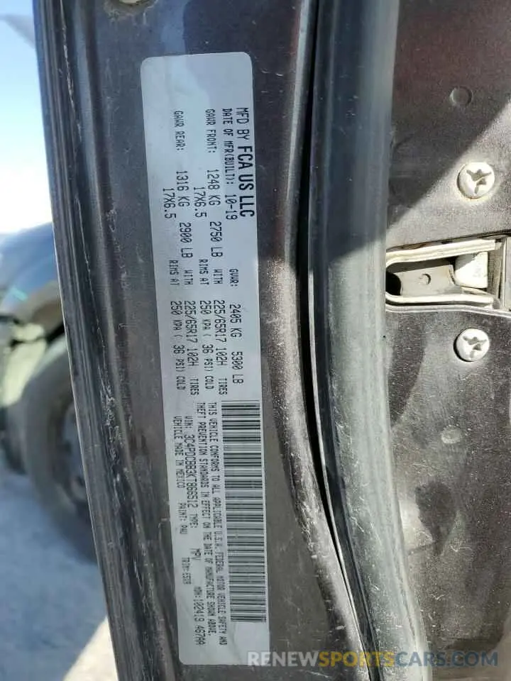 13 Photograph of a damaged car 3C4PDCBB3KT866512 DODGE JOURNEY 2019