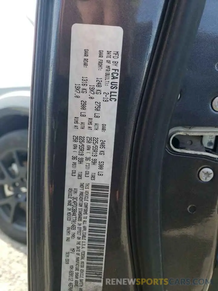 13 Photograph of a damaged car 3C4PDCBB4KT701469 DODGE JOURNEY 2019