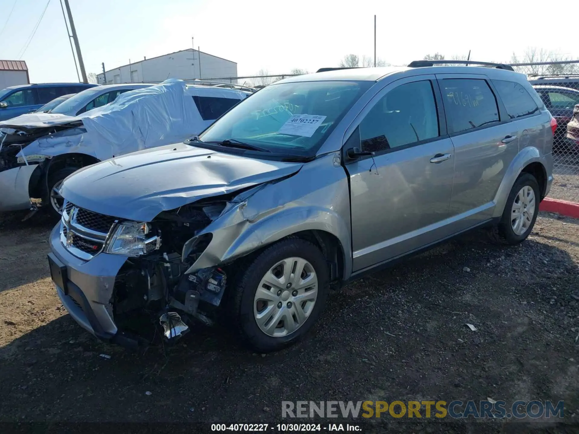 2 Photograph of a damaged car 3C4PDCBB6KT835643 DODGE JOURNEY 2019