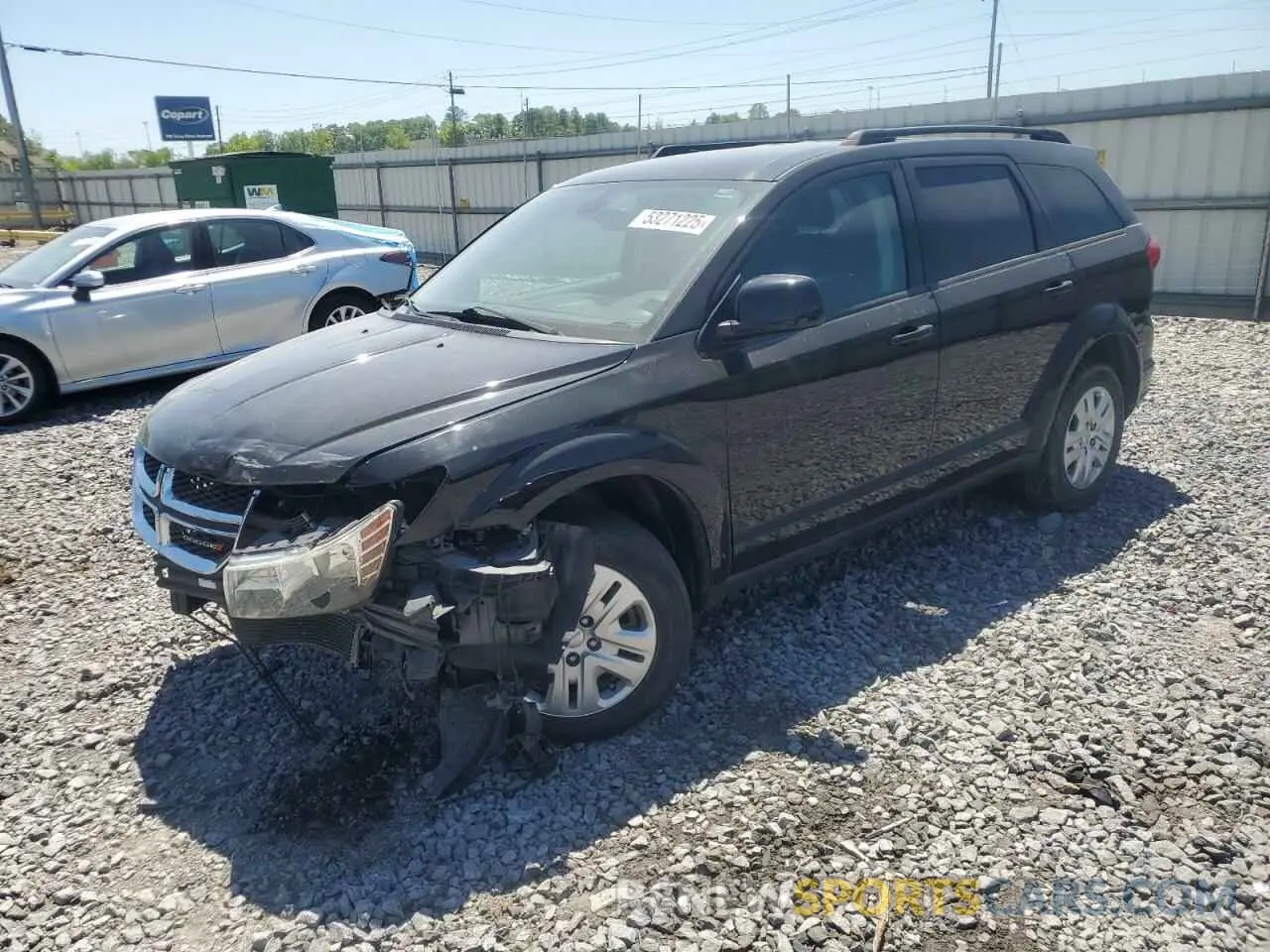 1 Photograph of a damaged car 3C4PDCBB6KT837618 DODGE JOURNEY 2019