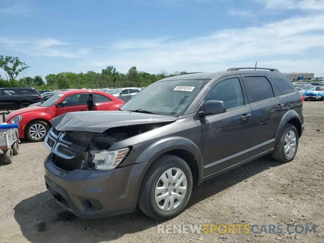 1 Photograph of a damaged car 3C4PDCBB8KT701555 DODGE JOURNEY 2019