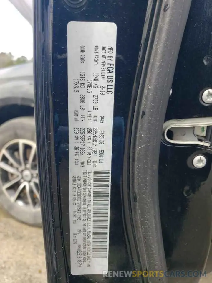 13 Photograph of a damaged car 3C4PDCBB9KT718543 DODGE JOURNEY 2019