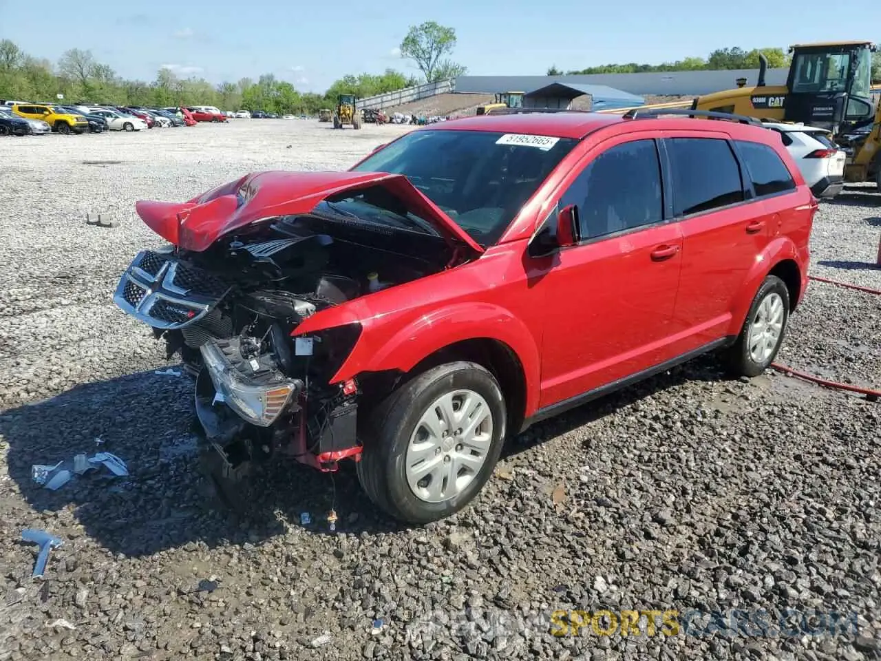 1 Photograph of a damaged car 3C4PDCBG2KT837773 DODGE JOURNEY 2019