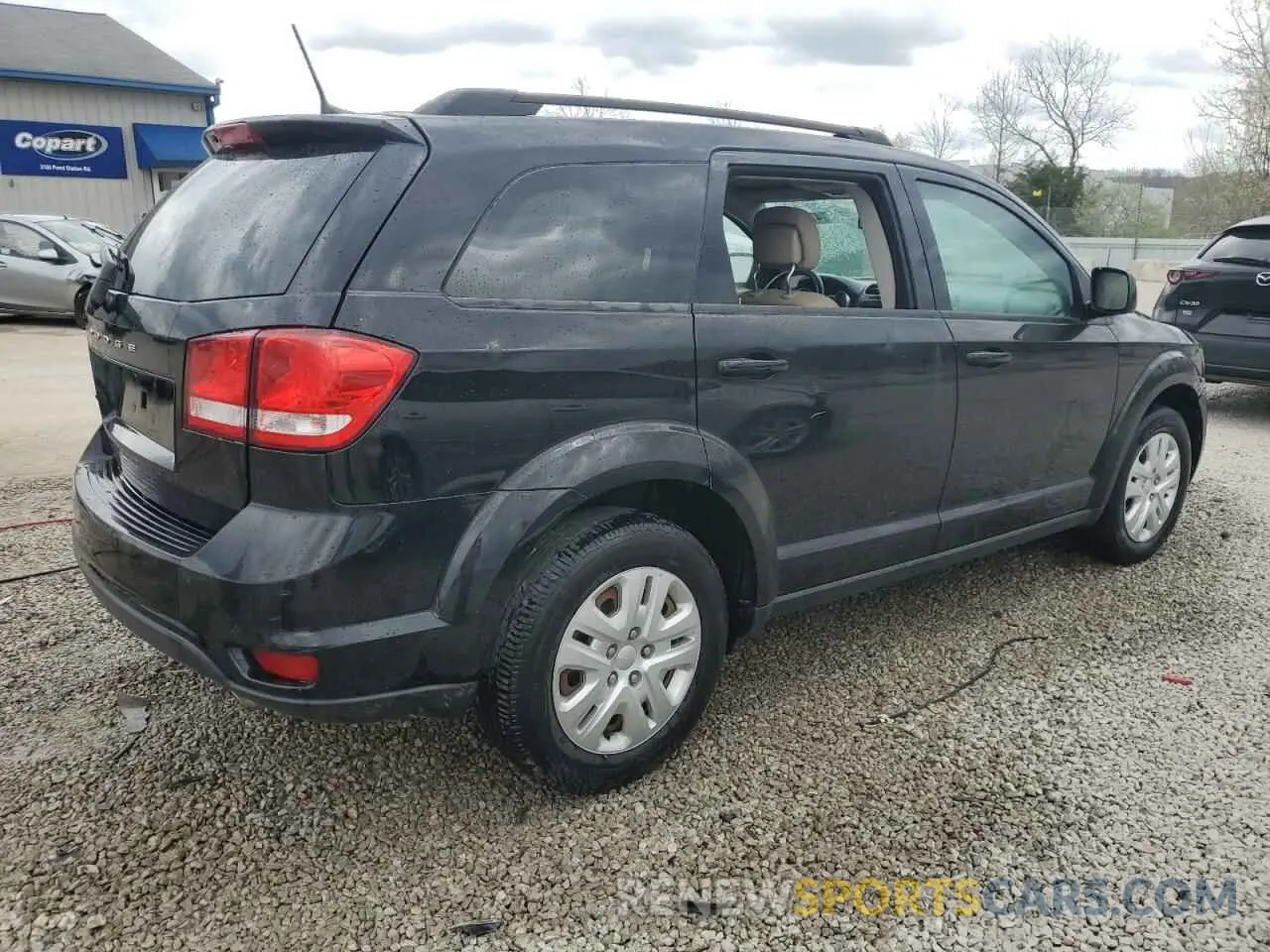 3 Photograph of a damaged car 3C4PDCBG4KT834843 DODGE JOURNEY 2019