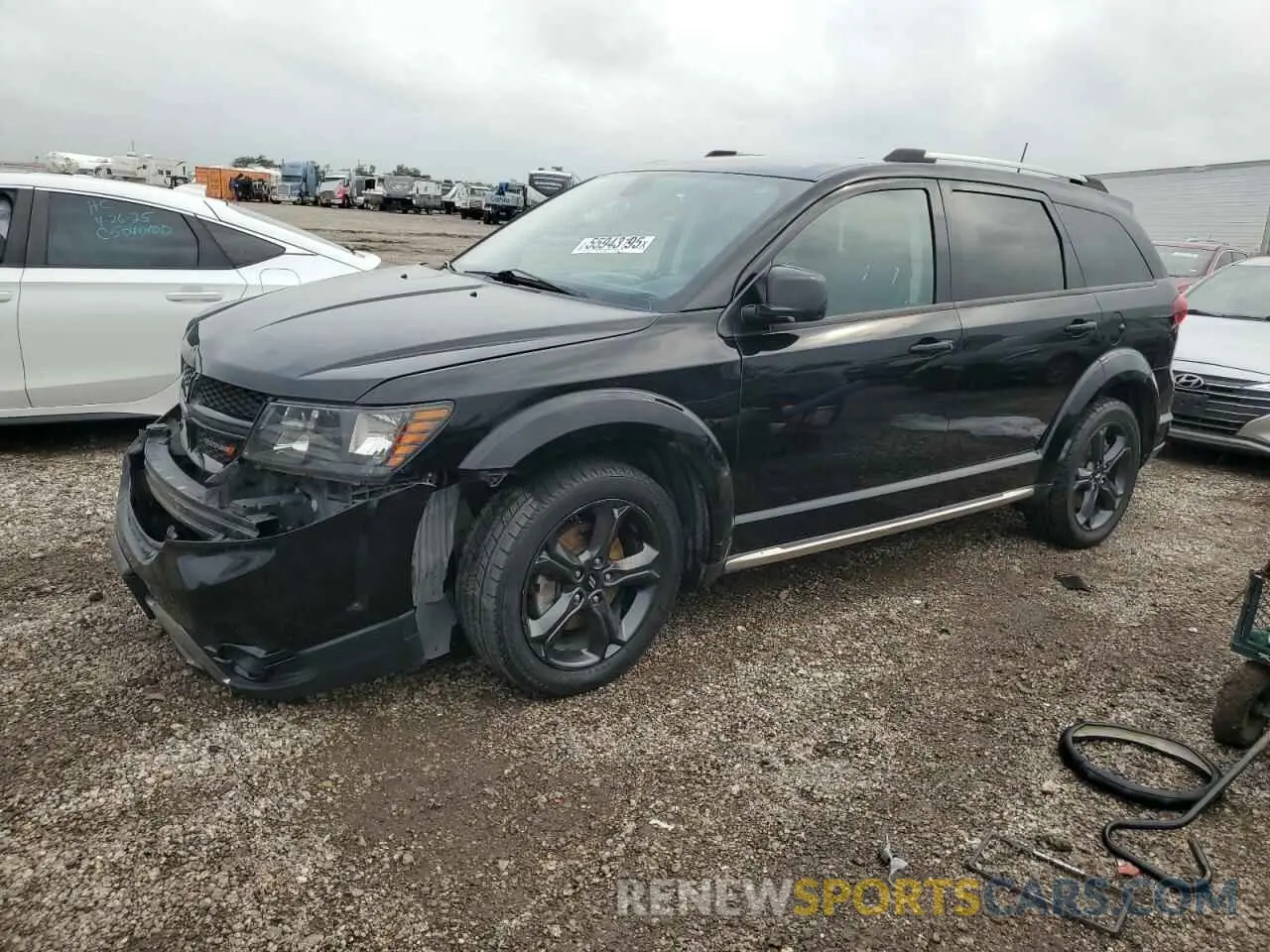 1 Photograph of a damaged car 3C4PDCGG2KT861581 DODGE JOURNEY 2019