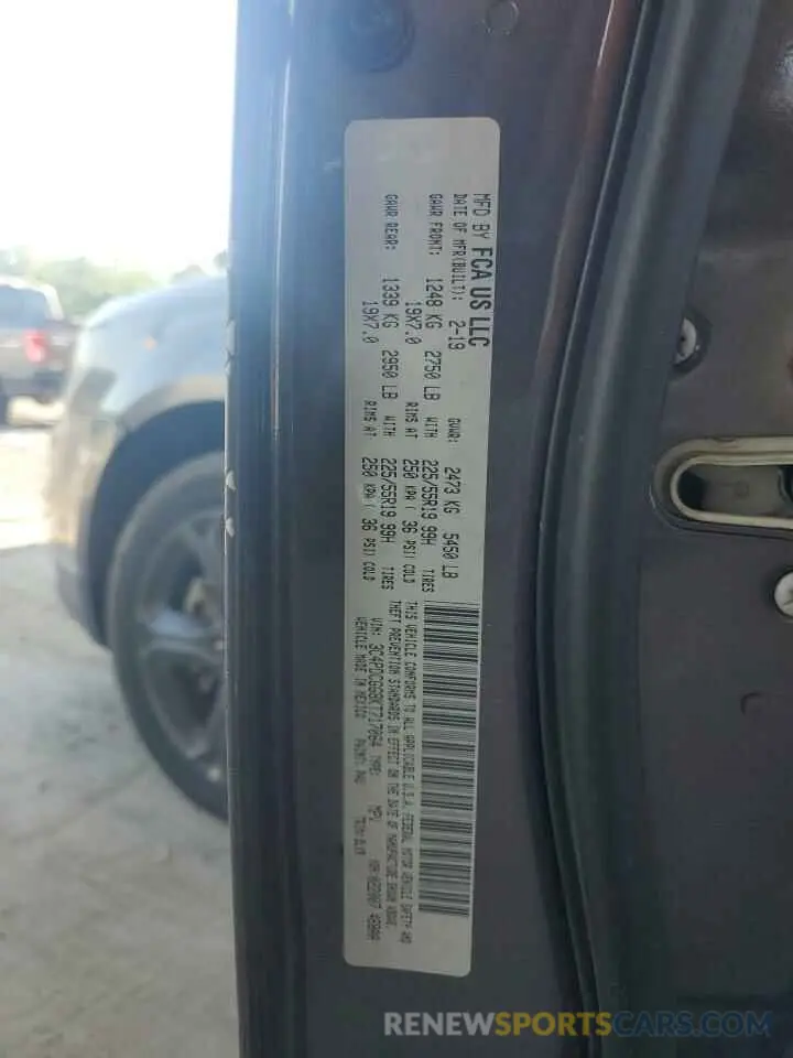 13 Photograph of a damaged car 3C4PDCGG8KT717064 DODGE JOURNEY 2019